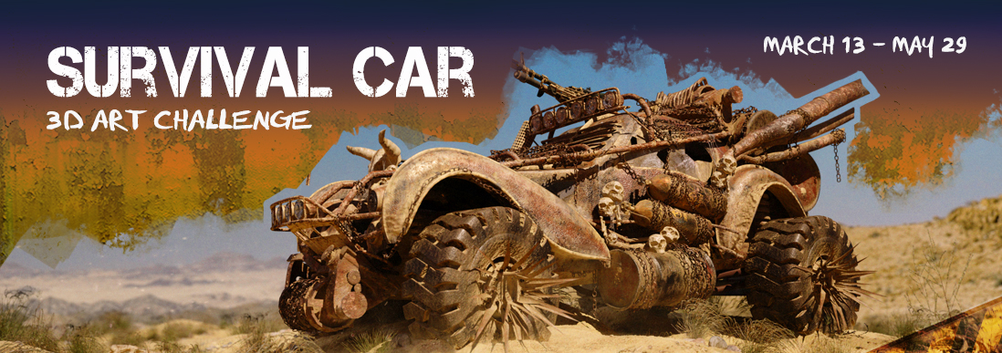 Survival Car – Post-Apocalyptic Car render Challenge