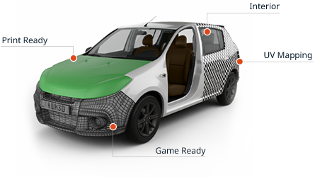 테스트 스포츠 유틸리티 자동차 3D model