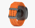 Samsung Galaxy Watch Ultra Titanium Gray Case Marine Band Orange 3D-Modell