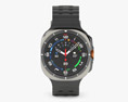 Samsung Galaxy Watch Ultra Titanium Silver Case Marine Band Dark Gray Modello 3D