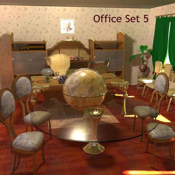 Office Set 05 3D 모델 