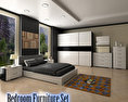 Bedroom furniture set 4 3D 모델 
