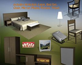 Hotel Room Set 02 3D model