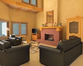 Living Room Set 01 Modelo 3d