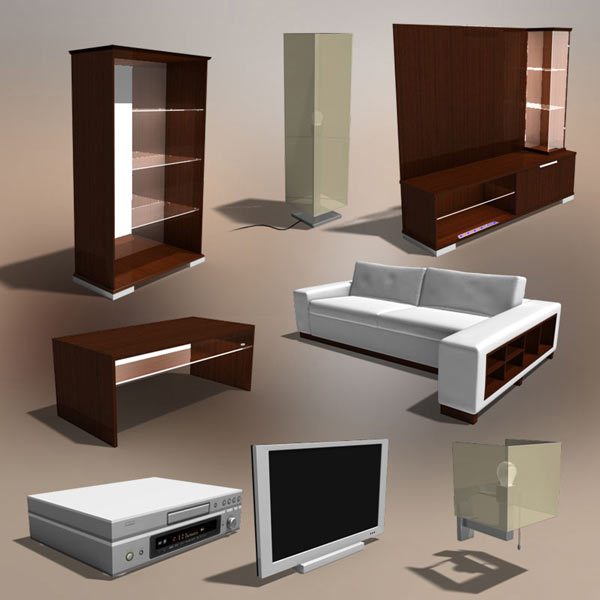 Living Room 2 Modèle 3D