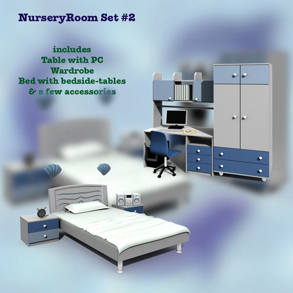 Nursery Room 02 Set 3d model
