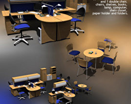 Office Set 09 Modello 3D