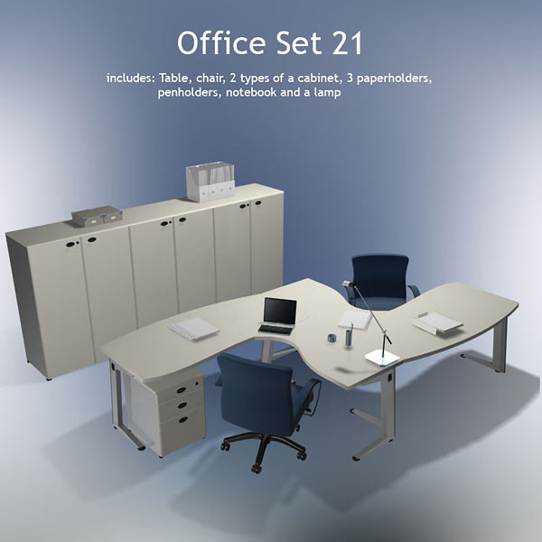 Office Set 21 3d model