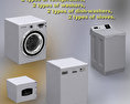 Household Appliances Set 3D модель