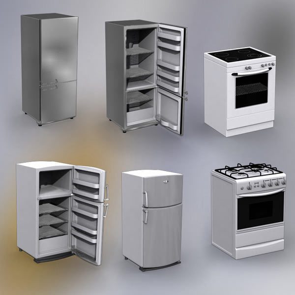 Unique Appliance Set 3D model