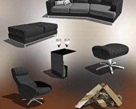 Living Room 03 Set 3D модель