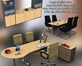 Office Set 11 Modelo 3d