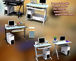 Office Set 13 3D 모델 