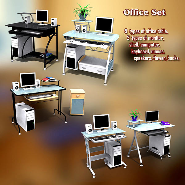 Office Set 13 3d model