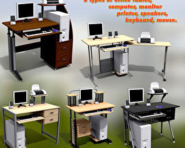 Office Set 14 Modello 3D