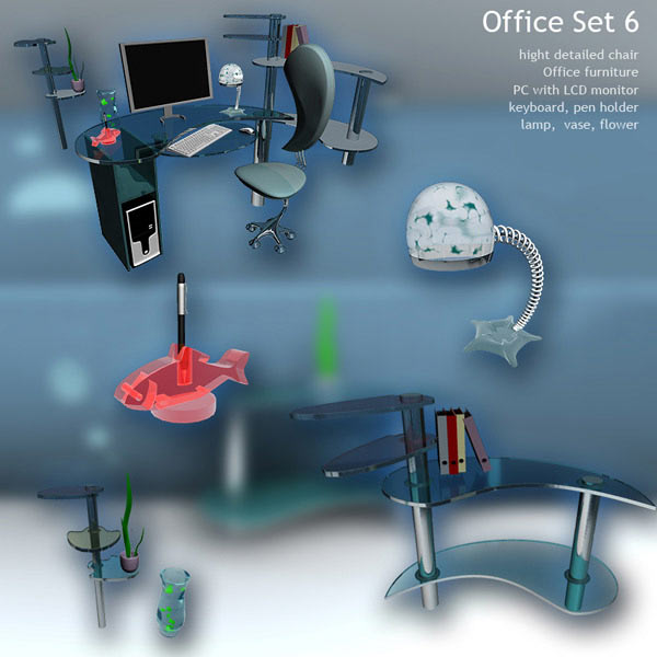 Office Set 6 3D-Modell