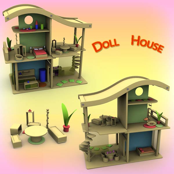 Doll House Set 02 Modelo 3d