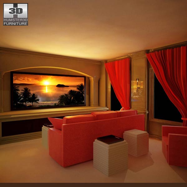 Home Theater Set 04 Modello 3D