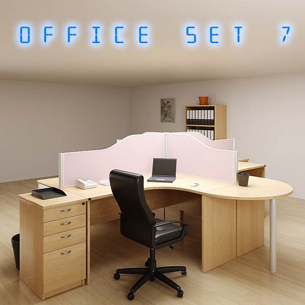 Office Set P07 3D model