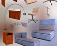 Schlafzimmer-Möbel-Set 08 3D-Modell