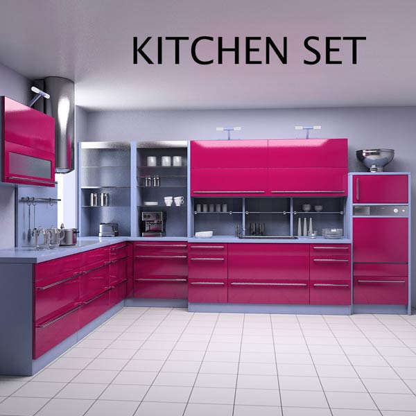 Kitchen Set P2 Modelo 3d