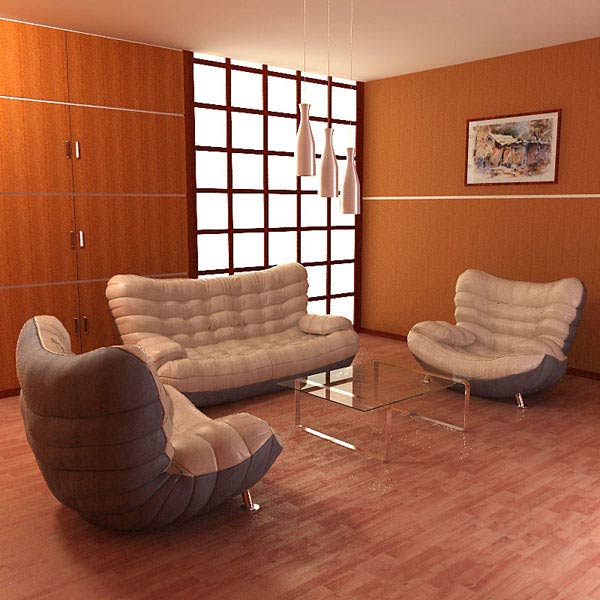 Living Room 05 Set Modello 3D