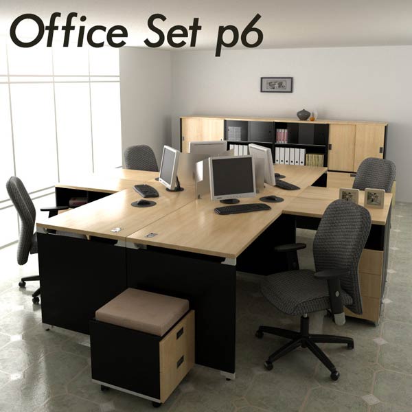 Office Set P06 3d model