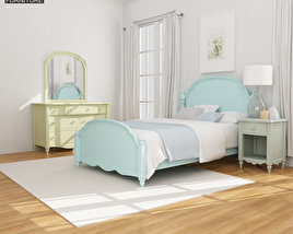 Bedroom furniture set 19 3D model