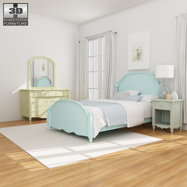 Bedroom furniture set 19 3D модель
