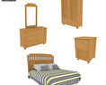 Bedroom furniture set 20 3d model