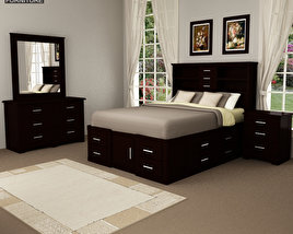 Bedroom furniture set 24 3D 모델 