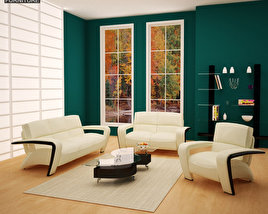 Living Room Furniture 08 Set 3D-Modell