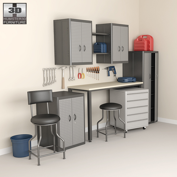 Garage Furniture 05 Set 3D-Modell