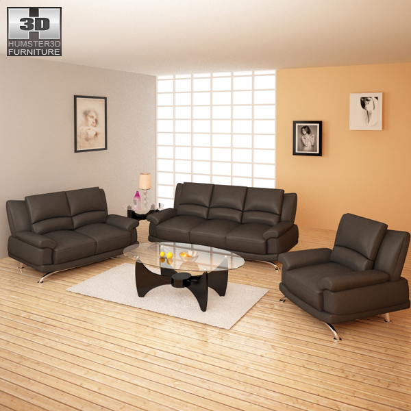 Living Room Furniture 09 Set Modelo 3d