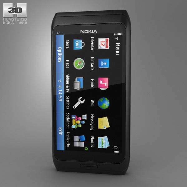 Nokia E7-00 3D模型