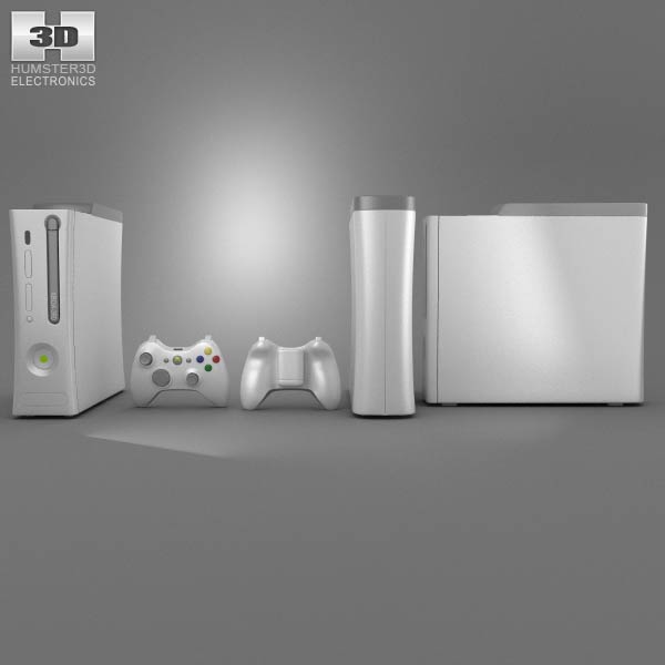 Microsoft Xbox 360 E 3D model - Download Electronics on