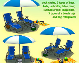 Beach Set Modèle 3D