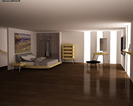 Bedroom furniture set 27 3D model
