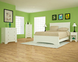 Bedroom furniture set 28 3D model