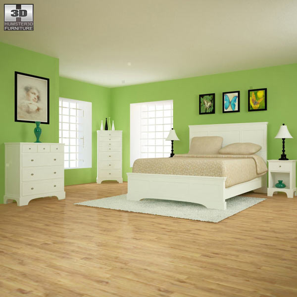 Schlafzimmer-Möbel-Set 28 3D-Modell