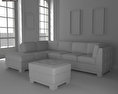 Leather Sectional sofa Set 3d model