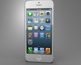 Apple iPhone 5 白色的 3D模型