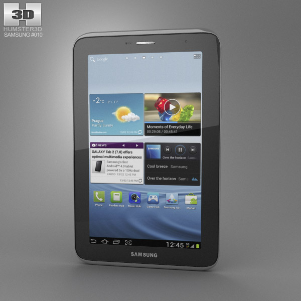 Samsung Galaxy Tab 2 3d model