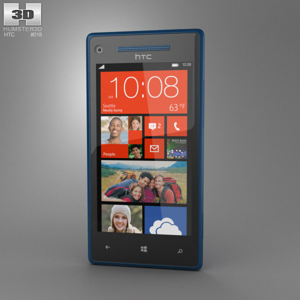 HTC 8X California Blue 3d model