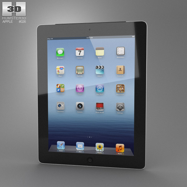 Apple iPad 4 Cellular 3D model