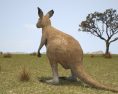 Kangaroo Joey Low Poly Modèle 3d