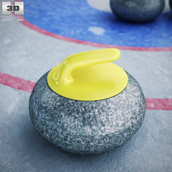 Curling-Stein 3D-Modell