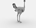 Ostrich Low Poly Modello 3D