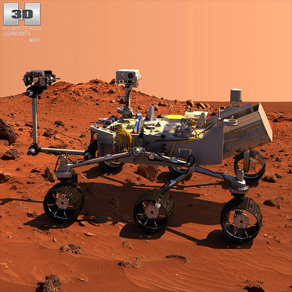 К'юріосіті Марсохід 3D модель