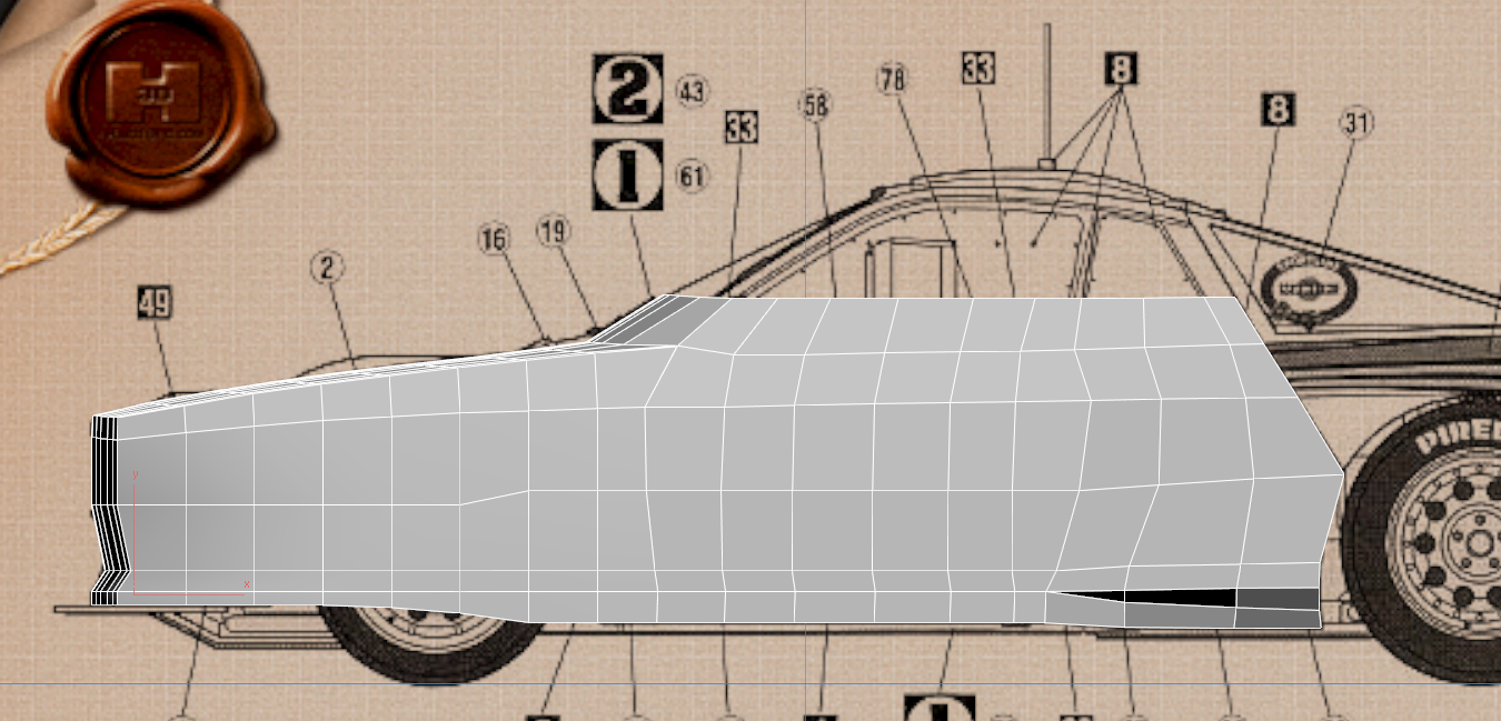 Lancia Rally Car 3d modeling tutorial 24